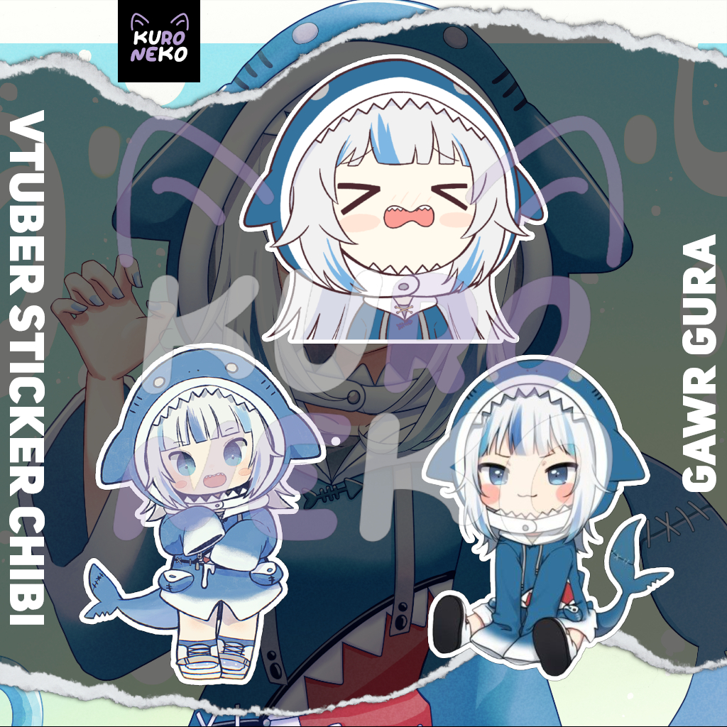 STICKER VTUBER GAWR GURA CHIBI