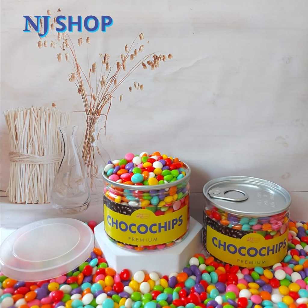 

(Coklat Original) - Can Chocochips Pipih Warna Warni Chocochips Bulat Rainbow Sprinkle Topping Hiasan Kue Donut Pop Ice Kualitas Premium