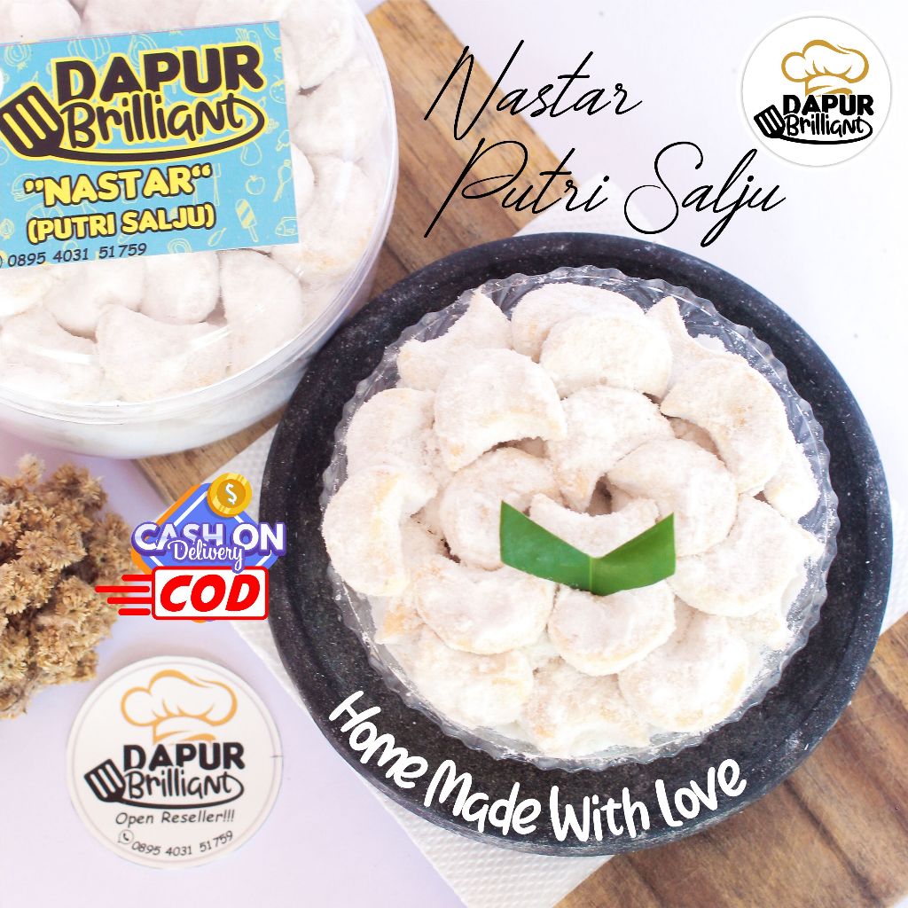 

Nastar Putri Salju 500 Gram Legit Premium Lezat Asli Home Made Halal Dapur Brilliant