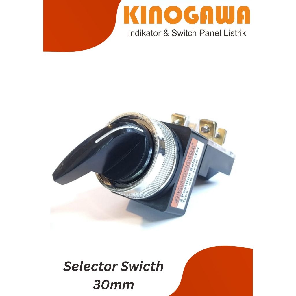 KINOGAWA Selector Switch 30mm Stay Put Saklar Putar Selector Ohm Saklar Panel Mesin Otomatis Saklar 
