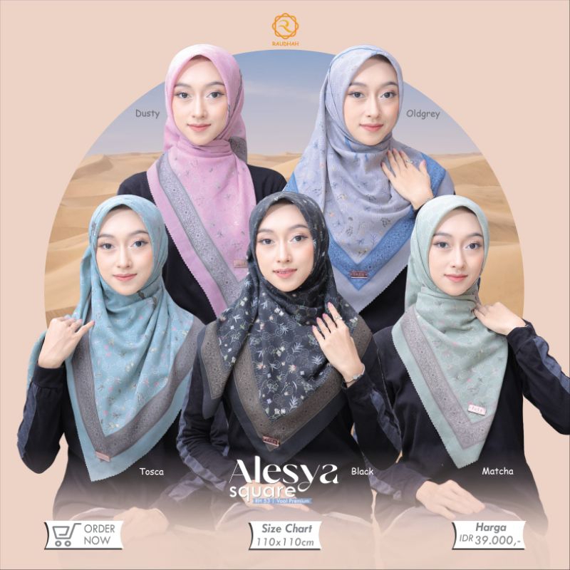 Ready ✅ Scarf Elnifa 3 ☑️ Alesya Square ✔️ COD ✔️ Hijab segi 4 || Scarf || Scarf murah || Hijab mura
