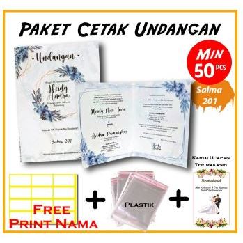 Paket Cetak Blangko Undangan Atau Paket Cetak Kertas Undangan Pernikahan Khitan SALMA 201 NEW PRODUC