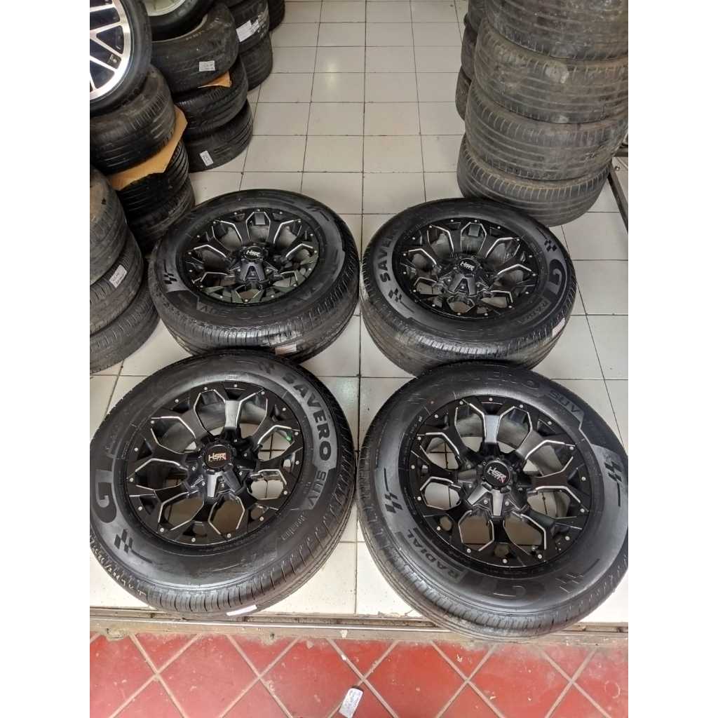 velg mobil bekas HSR GOKU ring 18 pcd 6x139 plus ban buat fortuner pajero hilux