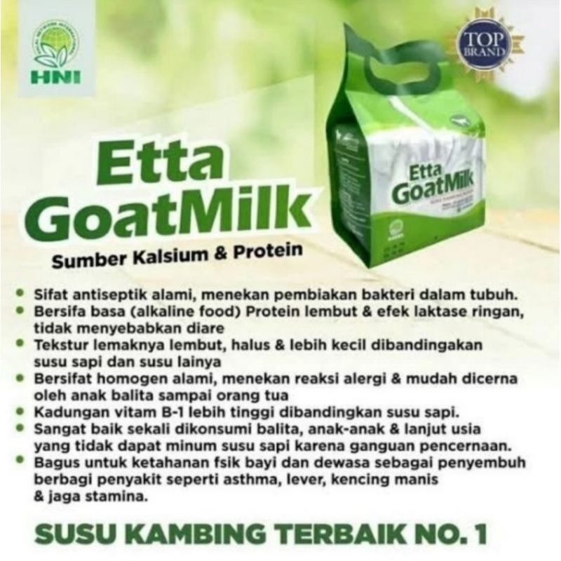 

ETS GOAT MILK (SUSU KAMBING) BERKUALITAS TERLARIS