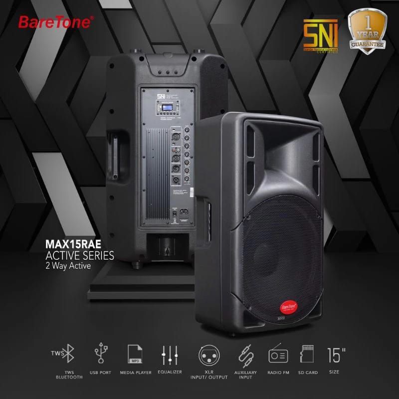 Speaker aktif Baretone MAX15RAE 15inch  Original  - Speaker Active Baretone Max15 Rae 15 inci - Spea