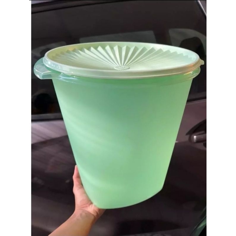 toples merah jumbo maxi canister 10liter peach tupperware 1pcs