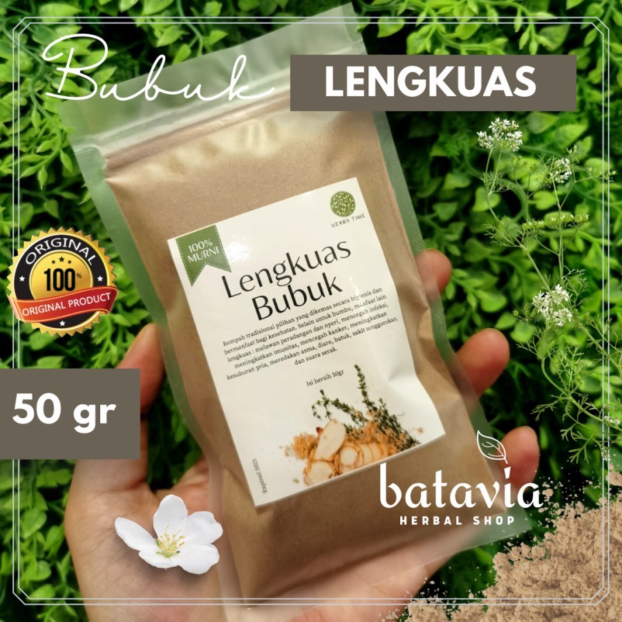

Lengkuas Bubuk 50gr Murni Organik Premium Galangal Powder Herbs Time