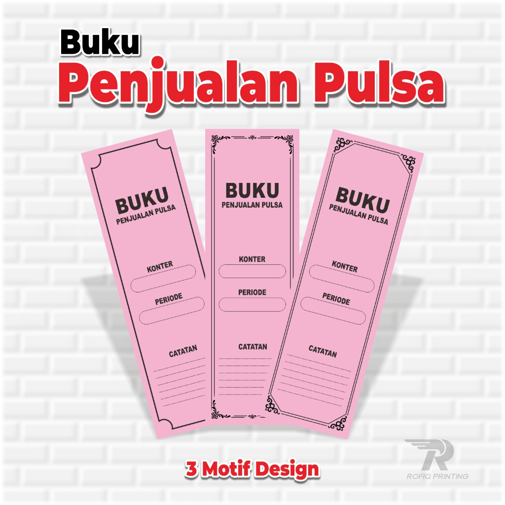 

Buku Penjualan Pulsa & Paket Data (ISI 10 LEMBAR/40HALAMAN) Buku Konter PREMIUM