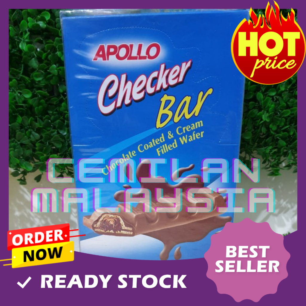 

APOLLO CHECKER BAR CHOCOLATE COATED & CREAM FILLED WAFER