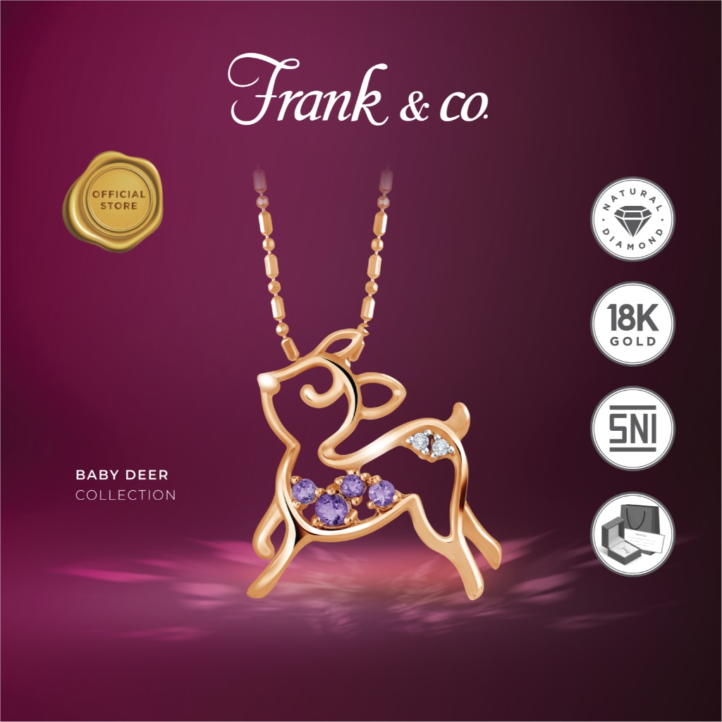 Frank & co. Baby Deer Liontin - Amethyst 1
