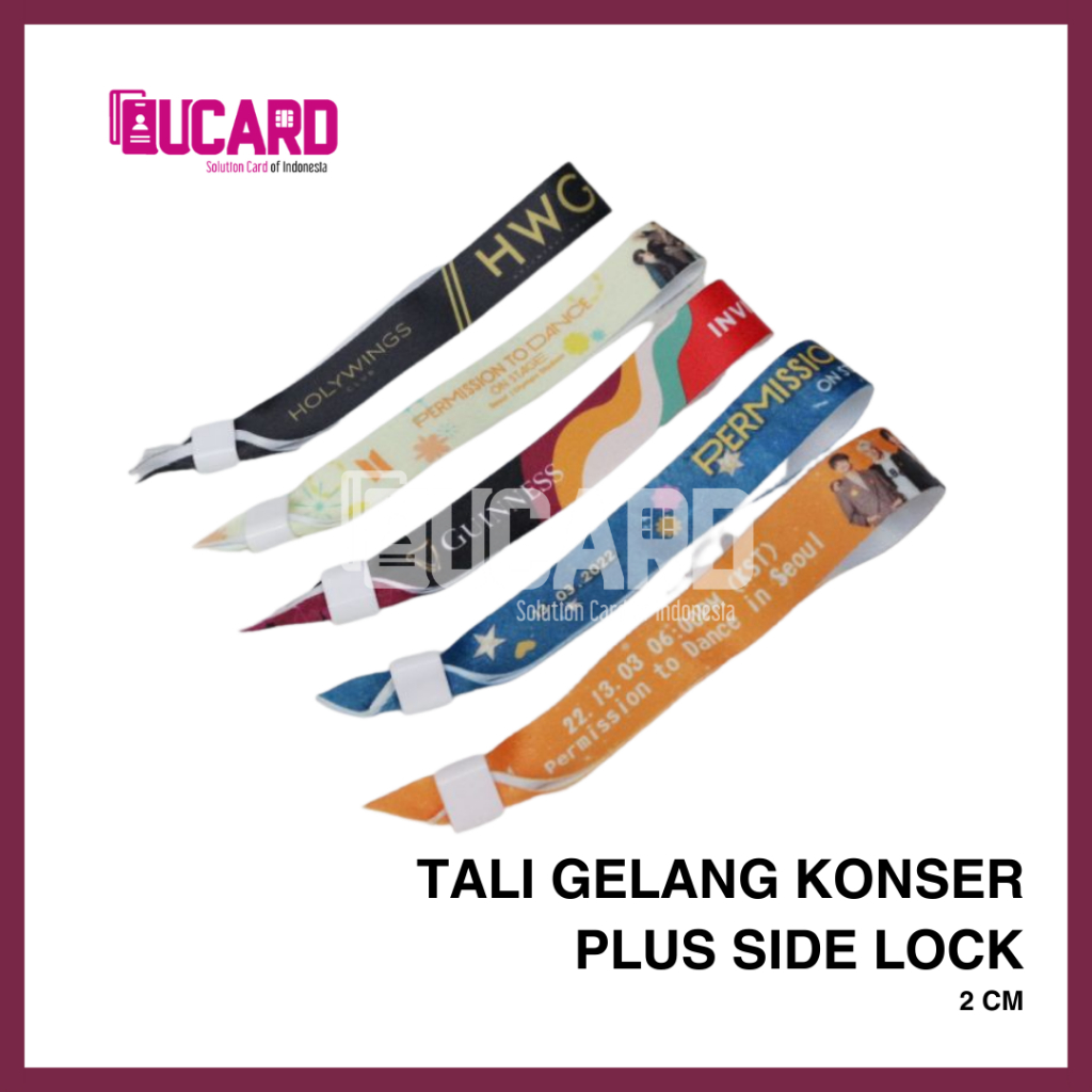

TIKET GELANG EVENT | KONSER CUSTOM PRINTING TISU 1.5CM - 2 SISI FULL COLOR