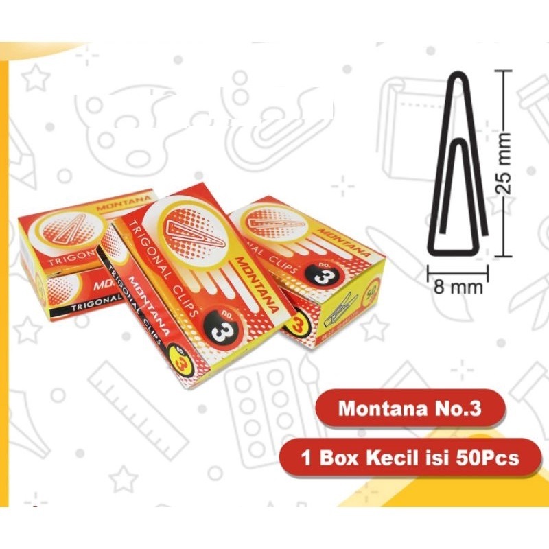 

Paper Clip No 3 besi / Penjepit kertas Kecil klip Montana