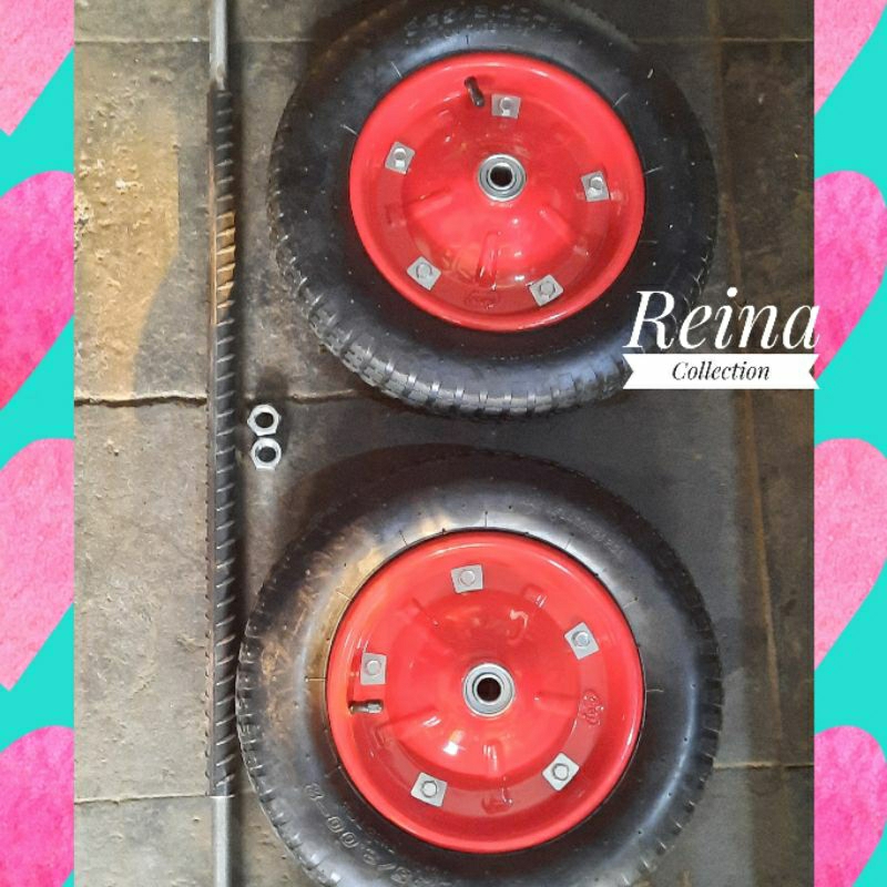 Roda Gerobak Ban Arco Lengkap As Besar 22mm