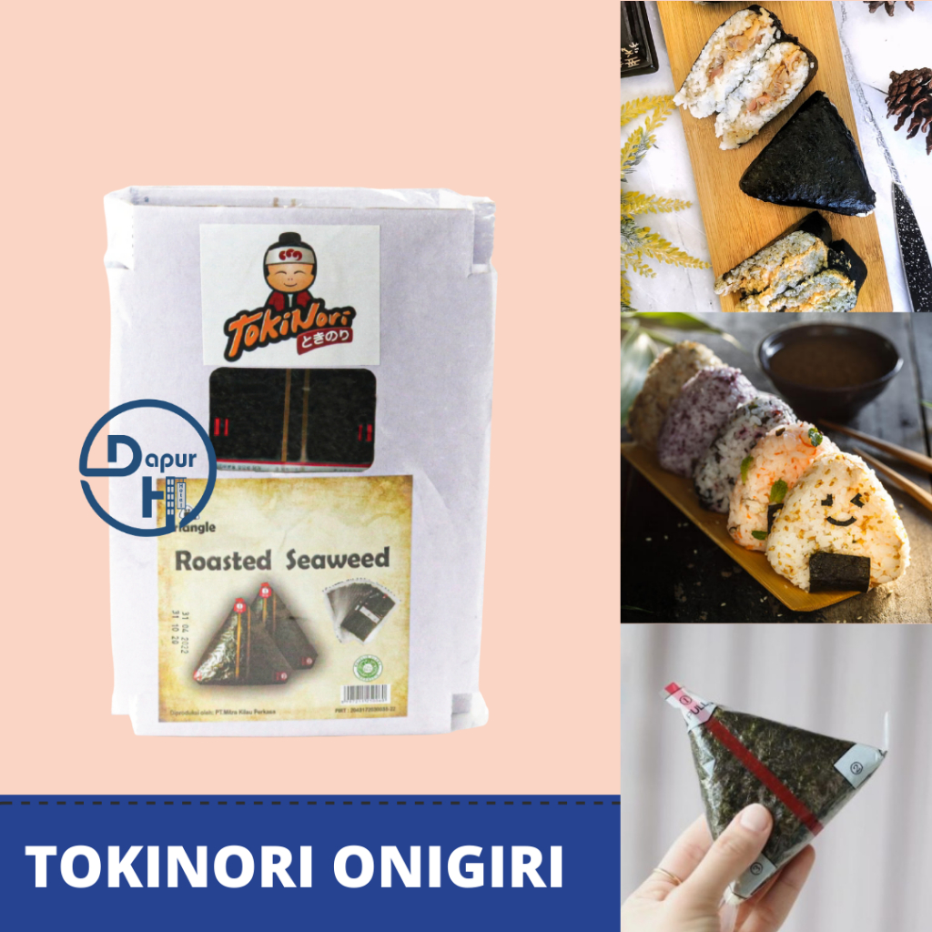 

TOKINORI Onigiri Wrapper 100 Lembar Halal │ Lembar Rumput Laut untuk Nasi Kepal Onigiri--