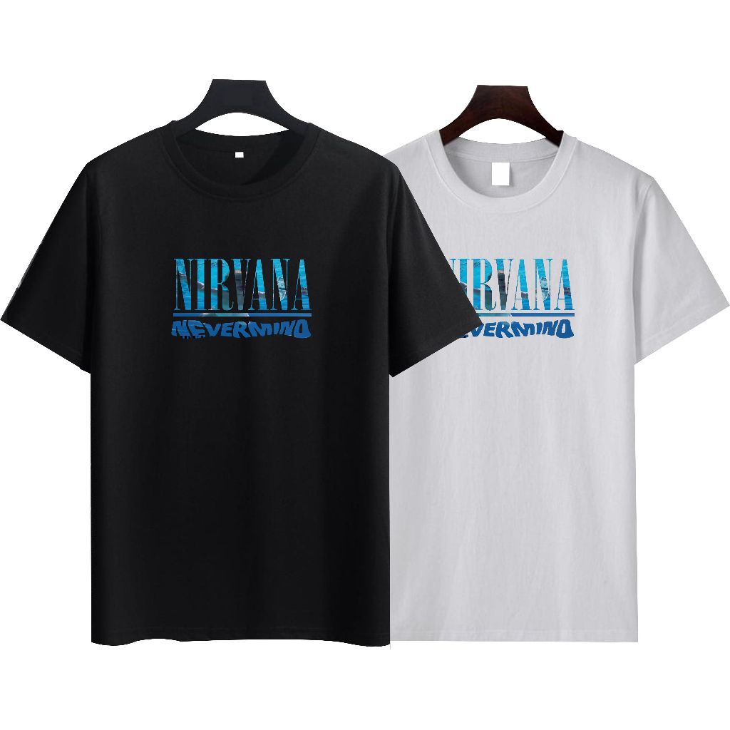 KAOS BAND NIRVANA BLACK WHITE OASIS BAND PEAREL JAM  KEREN GAUL KEKINIAN FASHION DISTRO BANDUNG