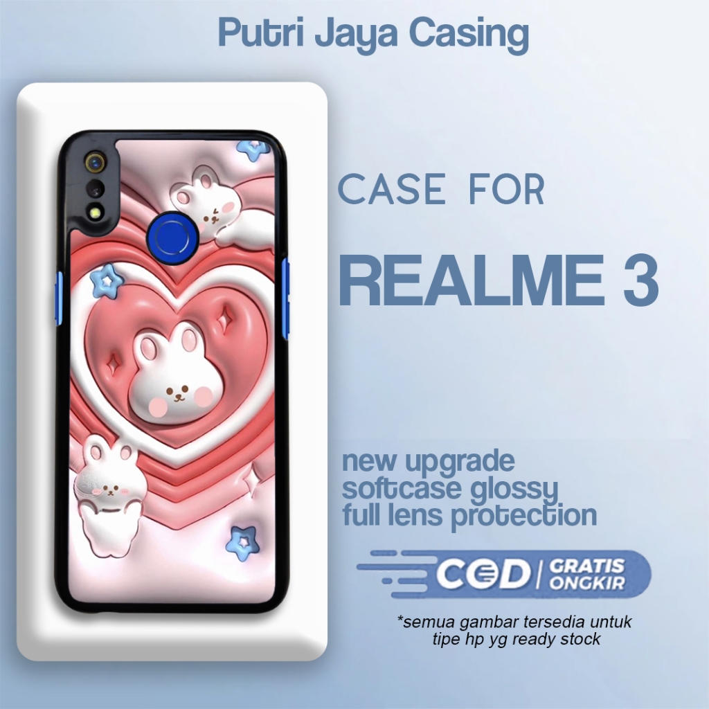 case realme 3 terbaru motif aesthetic cute 10 estetik lucu keren cewek cowok bahan premium mewah sof
