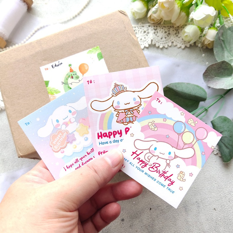 Sticker birthday ulang tahun tema excavator mermaid bear animal 1pak isi 12pcs READY STOK