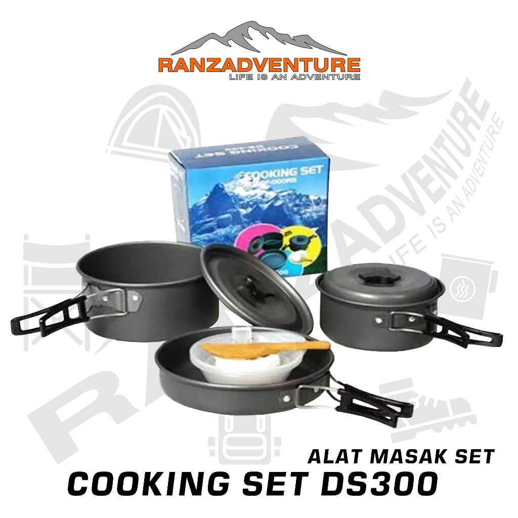 cooking set ds 300 alat masak camping satu set nesting ds-300 outdoor