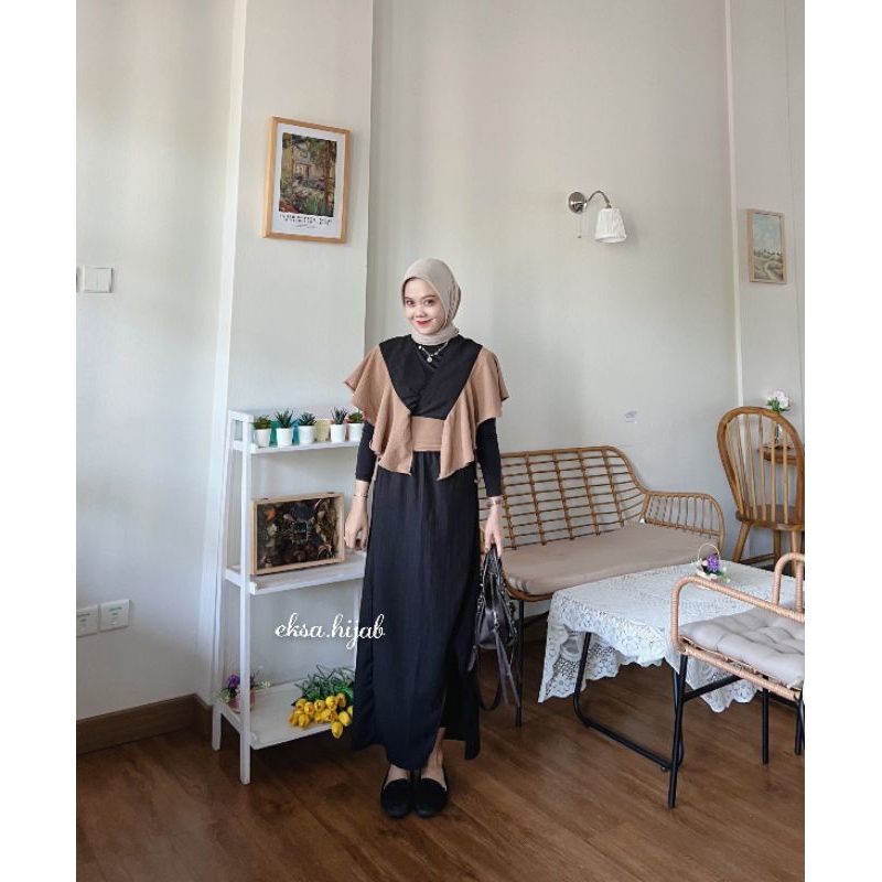 Kinan Ruffle Set (Setelan rok/ Outer/ Rok slit) Setelan Wanita/ Baju Kondangan/ Korean Outfit