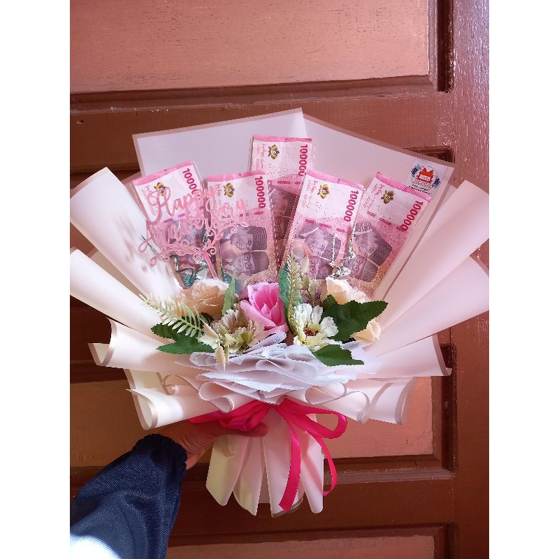BUKET UANG MONEY BOUQUET BUCKET JUMBO BUCKET MINIMALIS