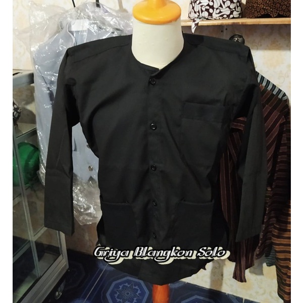 Baju Surjan Hard Cinco Hitam Polos
