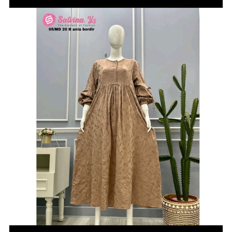 midi salvina ys bordir aina lengan balon+tali albarraa