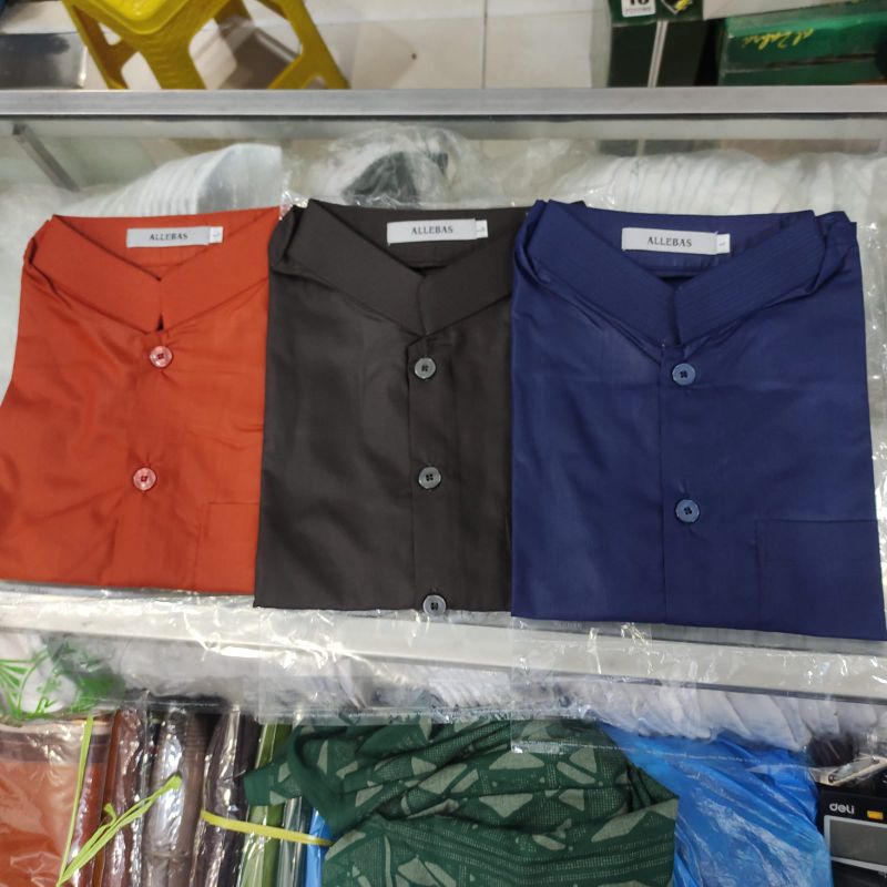 Baju muslim koko Haibah ALLEBAS kain katun