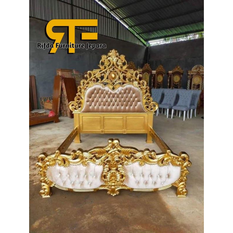 Dipan Tempat Tidur Sultan Ukir Permata Luxury ( Dipan Tempat Tidur Terbaru, Dipan Hits, Dipan Mewah 