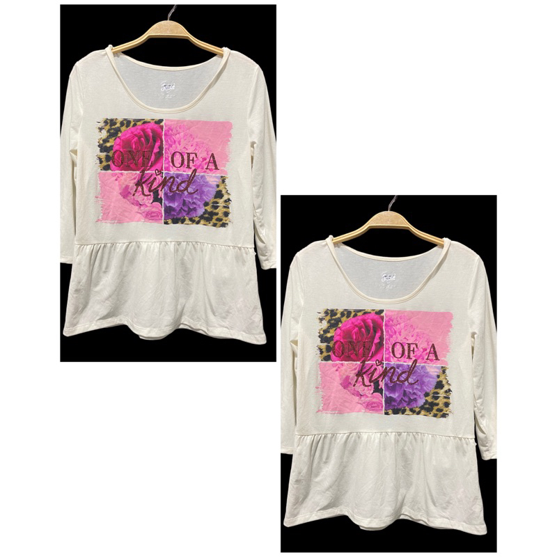 T-Shirt +Cardigan By Justice Motif Flower