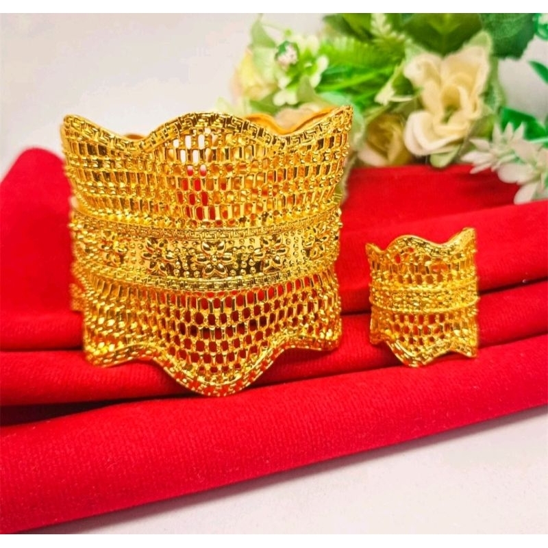 Gelang Dubai Kendari Terbaru Fashion free cincin Bangkok premium Xuping 24K