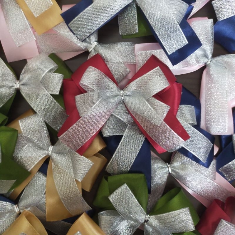 

CHARA Pita hias tumpuk jadi siap pakai (minimal order 5 pcs)/pita kado/ parcel/ souvenir/ hampers/ seserahan dll