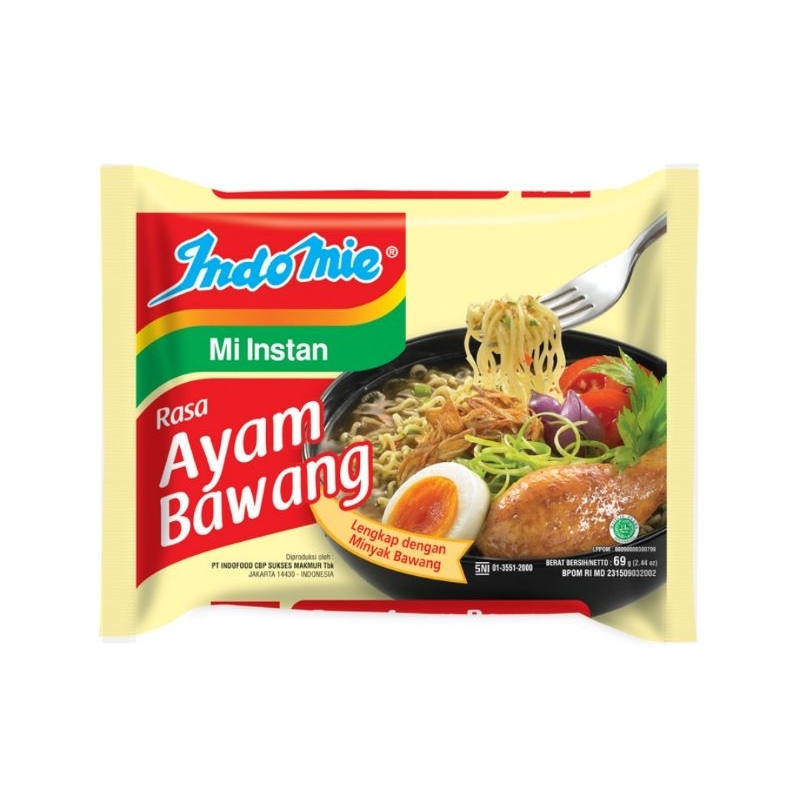

Indomie mi instan rasa ayam bawang