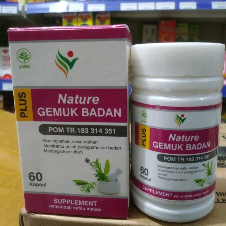 KAPSUL PENGGEMUK BADAN Dewasa Permanen Herbal BPOM Nature Gemuk Badan