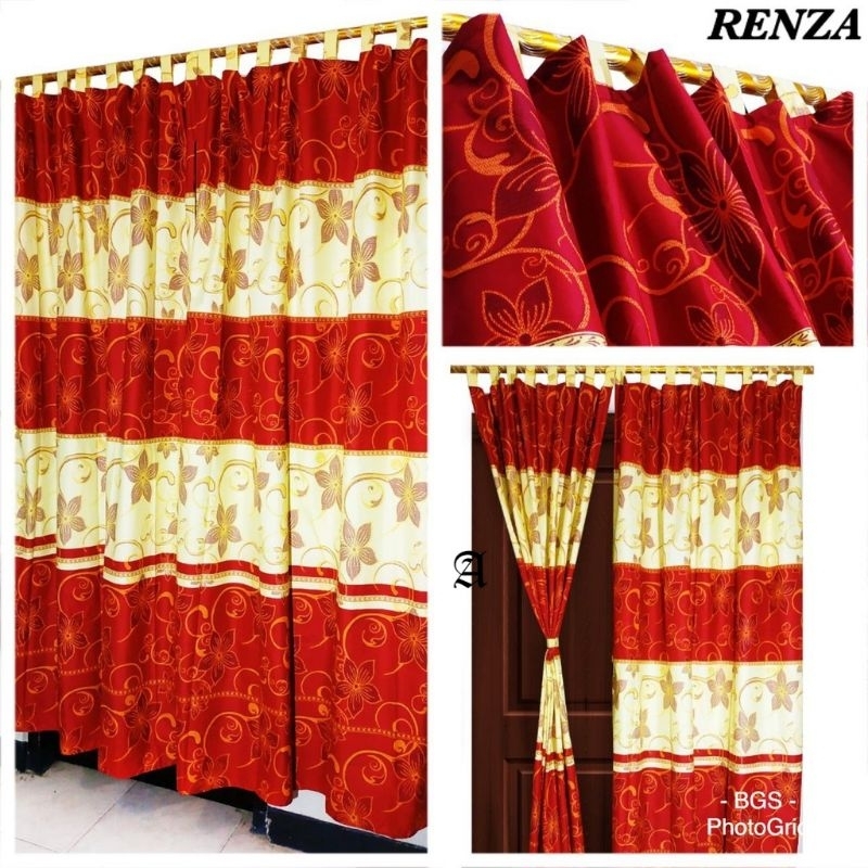 GORDEN PINTU TALI PEREKAT// GOLD FLORAL