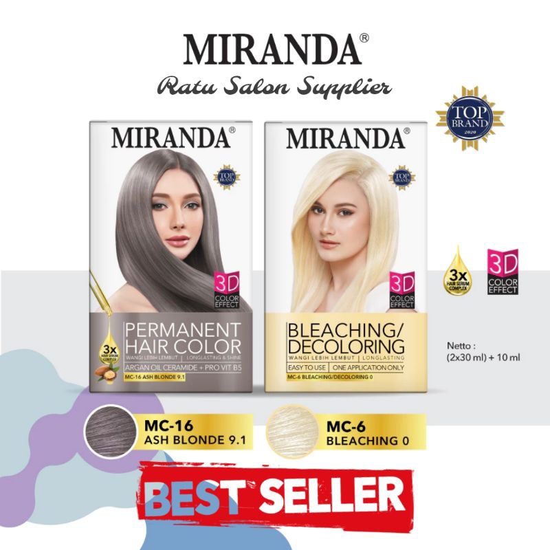 ♠ RATU ♠ Miranda Hair Color 30ml | Cat Semir Rambut Abu Bleaching Blue Black