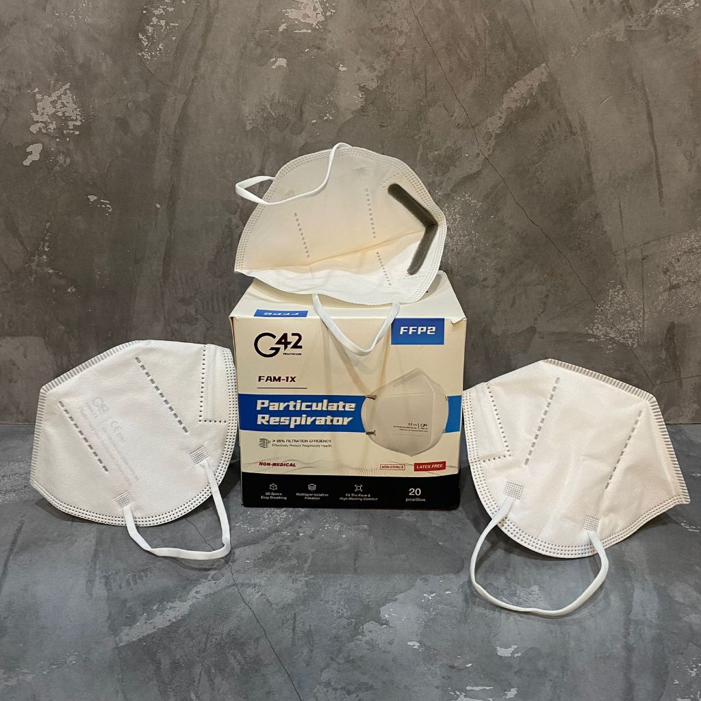 Masker Kn95 G42 Warna Putih Isi 20 Pcs Earloop