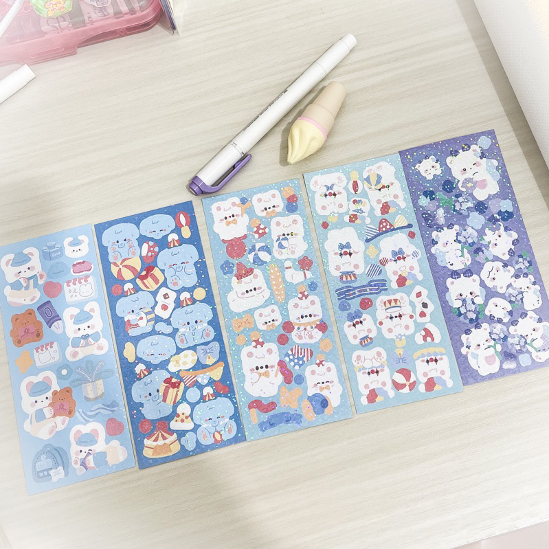 

STIKER MURAH LUCU ALA KOREA | Stiker Case Hp / Diy Dekorasi Keychain | Sticker Glitter | Kawaii | [ovdstationeryshop