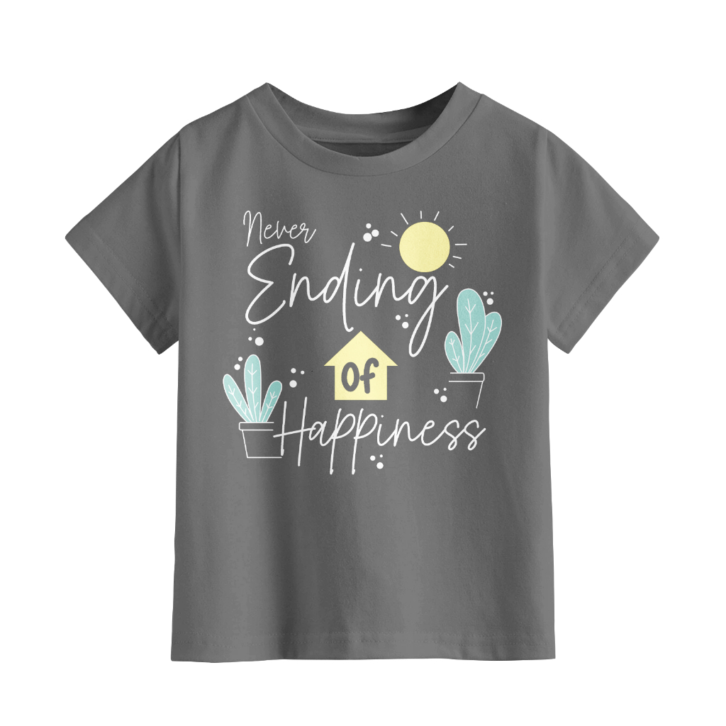 Kaos Couple Family T-Shirt Keluarga Terbaru  Lengan Pendek dan Panjang Motif Never Ending of Happiness