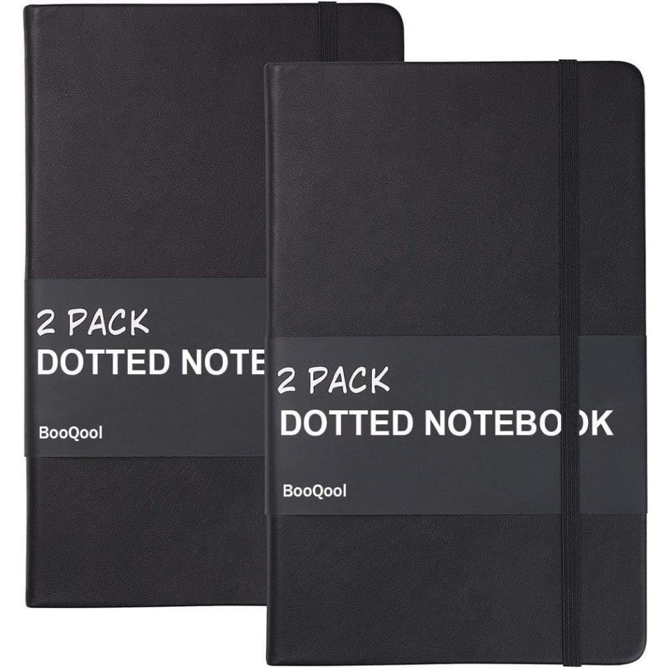 

Bullet Dotted Journal - 2 Pack Hardcover Dot Grid Notebook, Premium