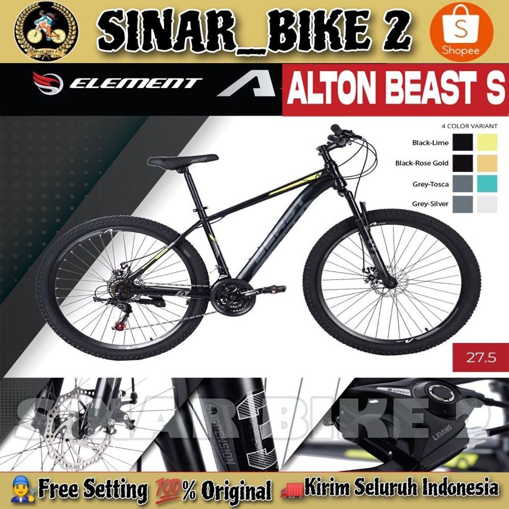 Sepeda Gunung MTB ELEMENT ALTON BEAST S Ukuran 27.5 Inch