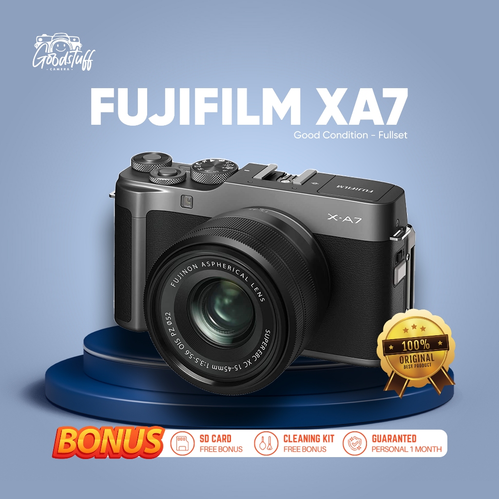 KAMERA FUJIFILM XA7 FULLSET LIKE NEW BUKAN XA2 XA3 SECOND BERGARANSI TERJAMIN BANYAK BONUS