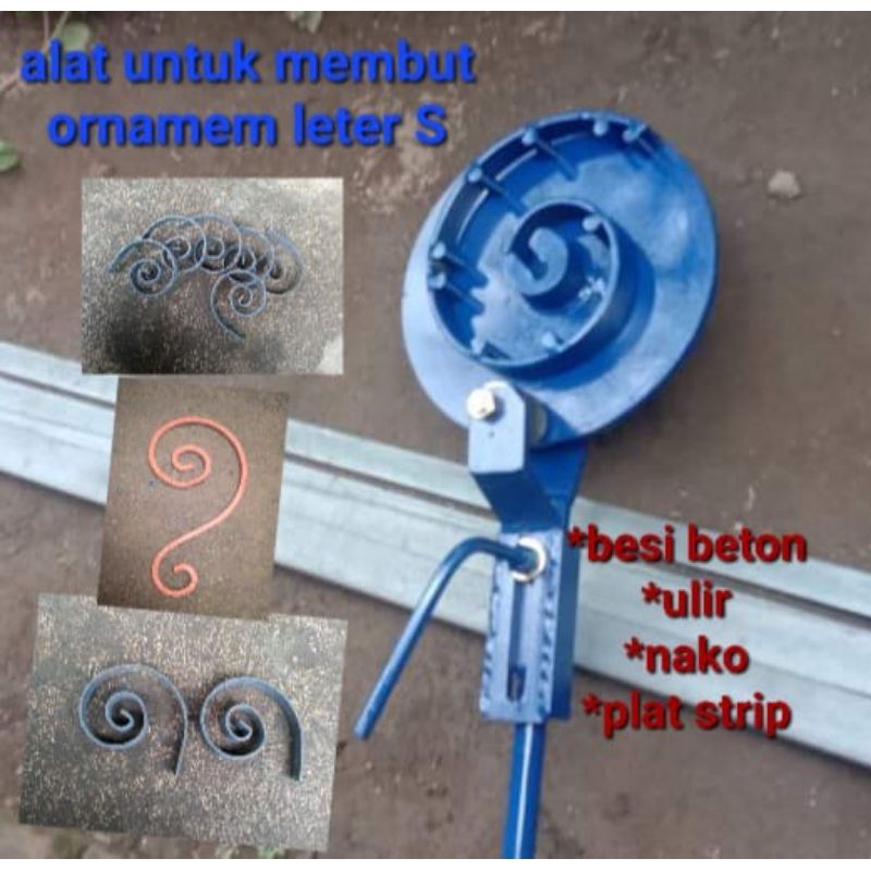 Alat bending besi leter S,ALAT PEMBUAT ORNAMEN..