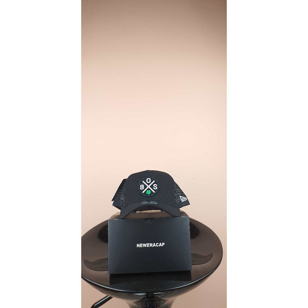 Boston Celtics hitam jaring nilon list putih Topi Pria Baseball Snapback Polos Wanita Unisex Premium