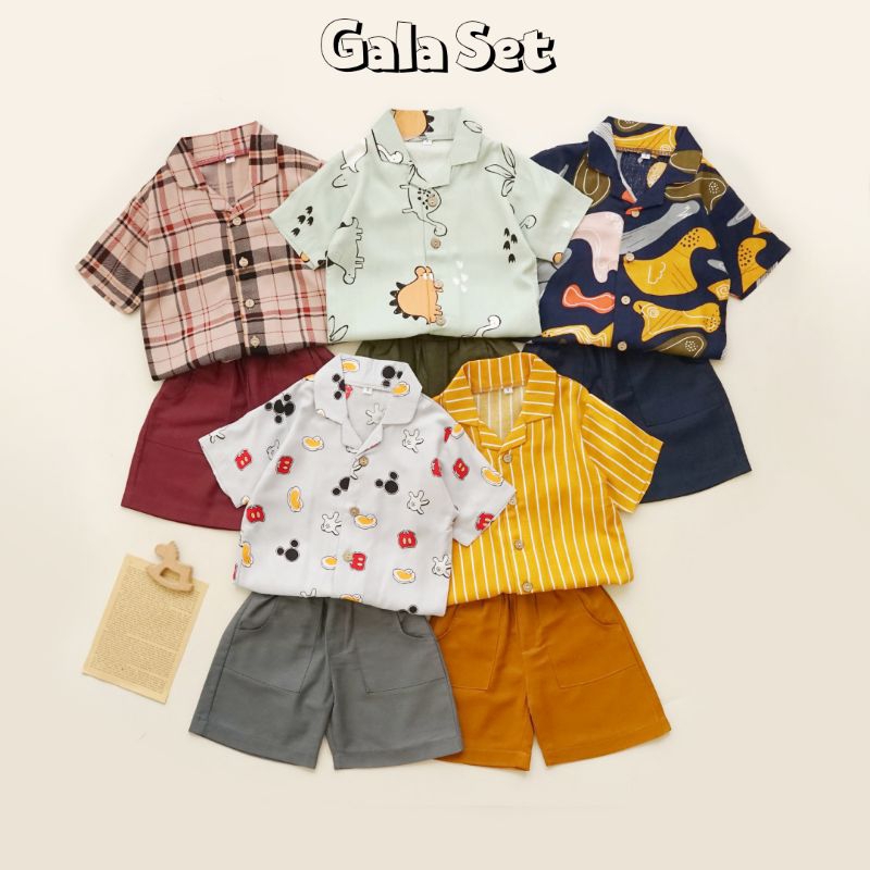 SEKHA - GALA SET | SETELAN ANAK UNISEX | SETELAN ANAK LAKI LAKI PEREMPUAN | SETELAN RAYON ANAK | SET