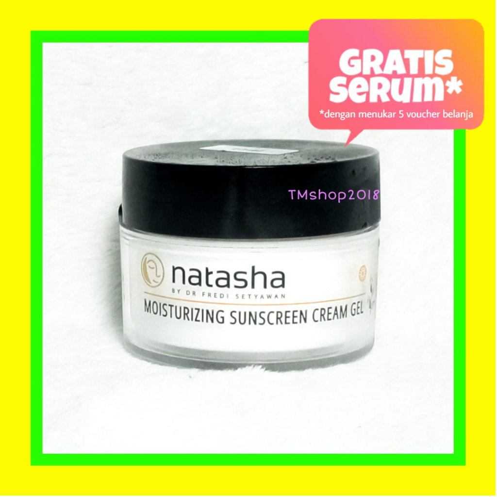Natasha Skincare Moisturizing Sunscreen Cream Gel 10 gram by dr Fredi Setyawan Original Tirai Sunblo