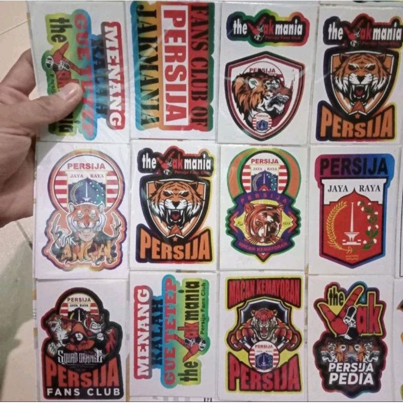 

5pcs stikcker logo gambar persija keren