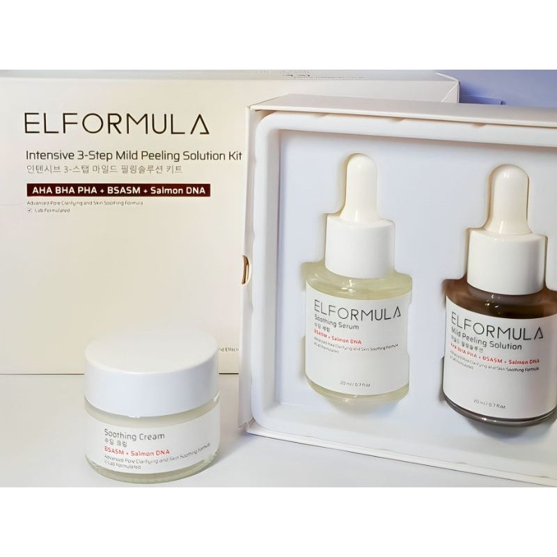 ‼️PRELOVED ‼️ELFORMULA Intensive 3-Step Mild Peeling Solution Kit Paket Eksfoliasi Wajah Serum