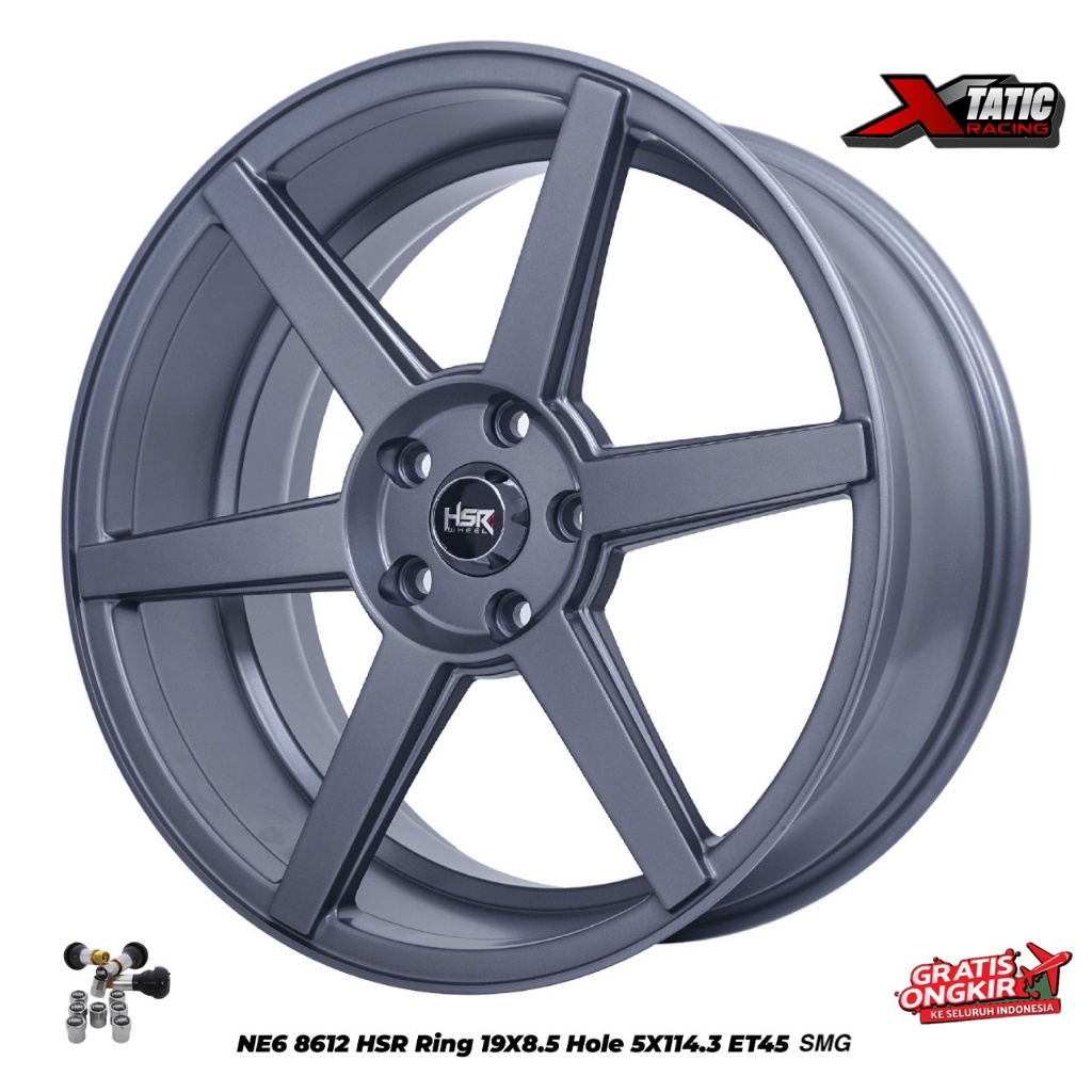 Velg Hsr Type Ne6 Ring19 Pcd 5x114,3 Et45 Buat Civic Turbo Mazda3 Crv Alphard Dll