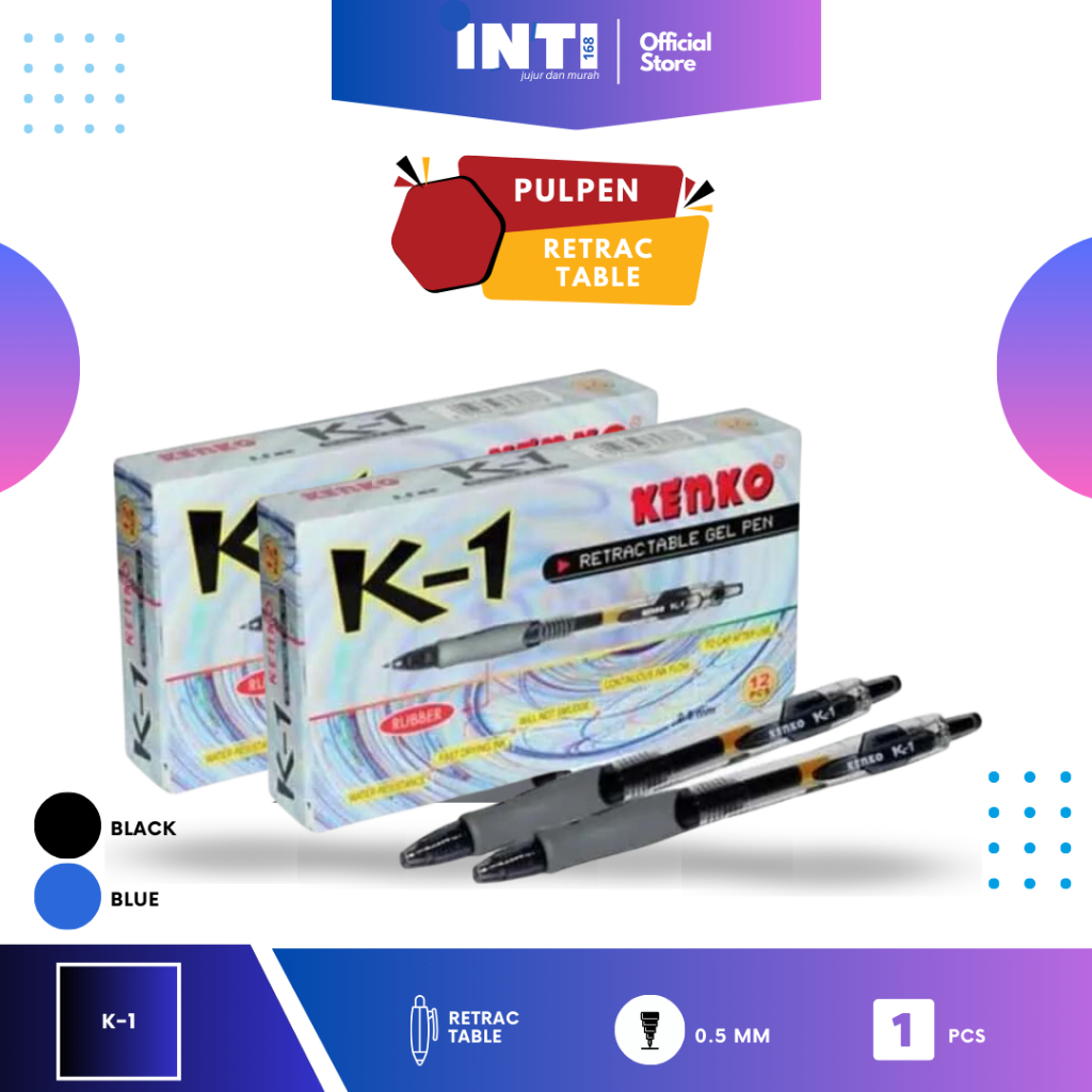 

Pulpen Gel Pen Kenko K-1 0.5mm Hitam