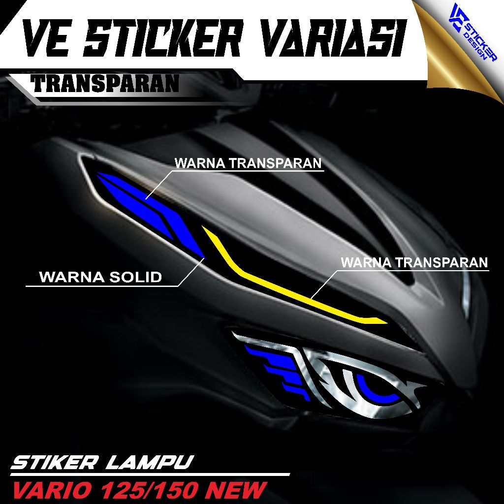 Sticker Lampu / Setiker Alis Vario 125 - 150 New - Stiker Led Honda Vario VE-3